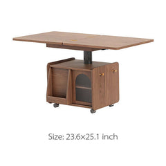 Adjustable Height Coffee Table With Storage, Natural