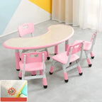 Adjustable Height Kids Writing Desk with Natural Wood Top
