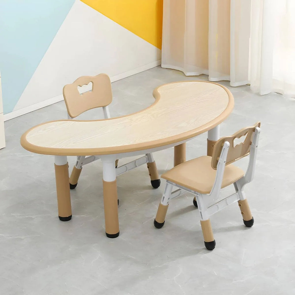 Adjustable Height Kids Writing Desk with Natural Wood Top