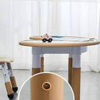 Adjustable Height Kids Writing Desk with Natural Wood Top