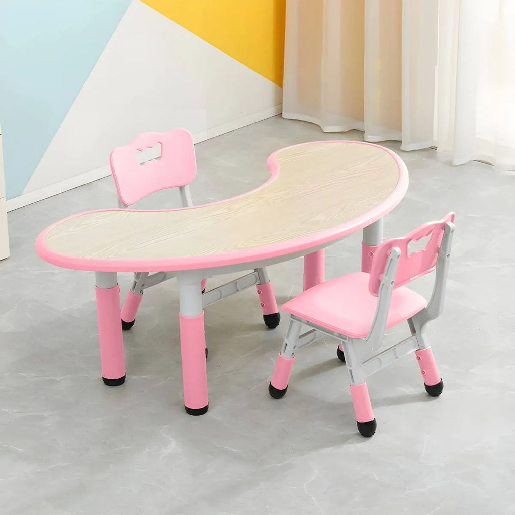 Adjustable Height Kids Writing Desk with Natural Wood Top