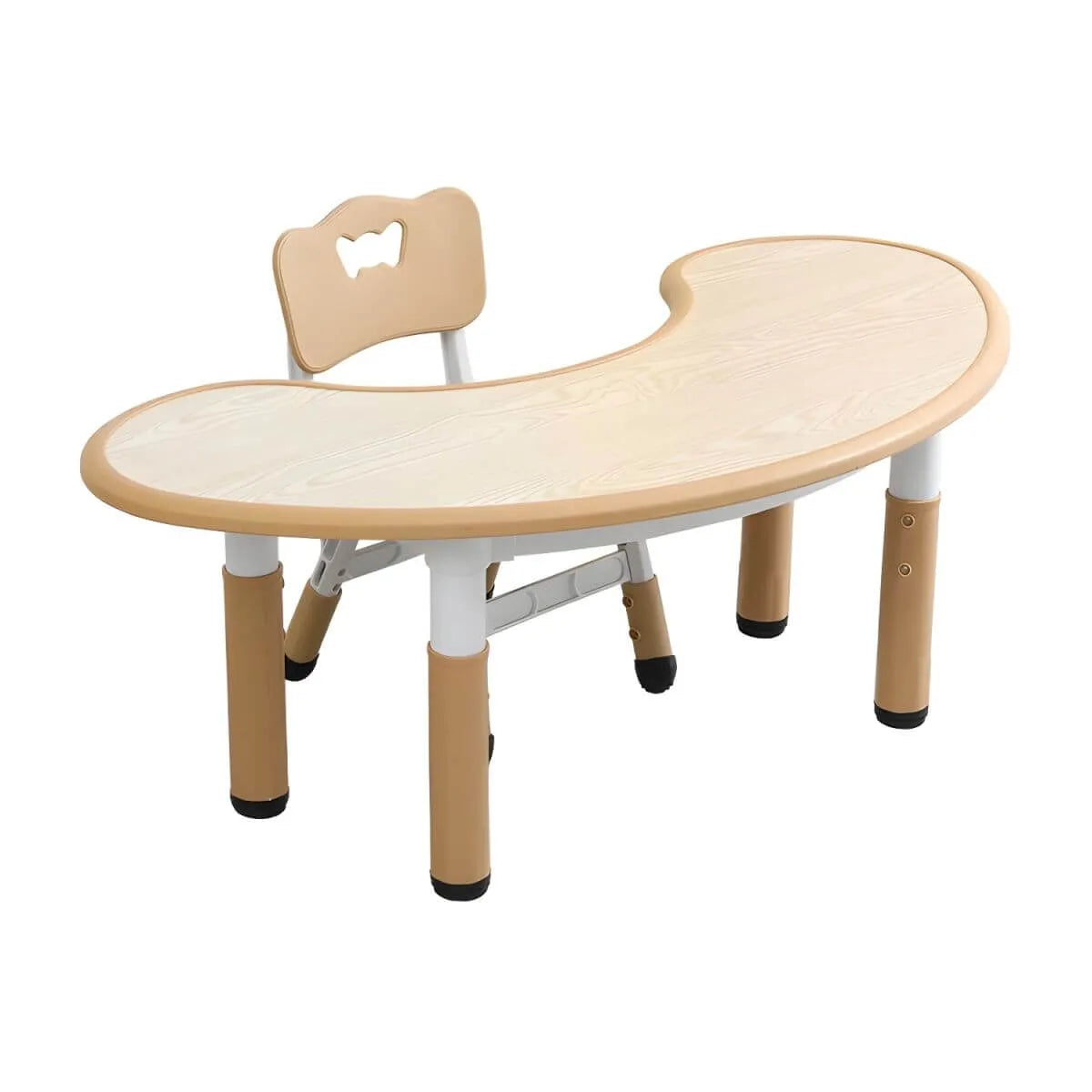 Adjustable Height Kids Writing Desk with Natural Wood Top