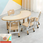 Adjustable Height Kids Writing Desk with Natural Wood Top