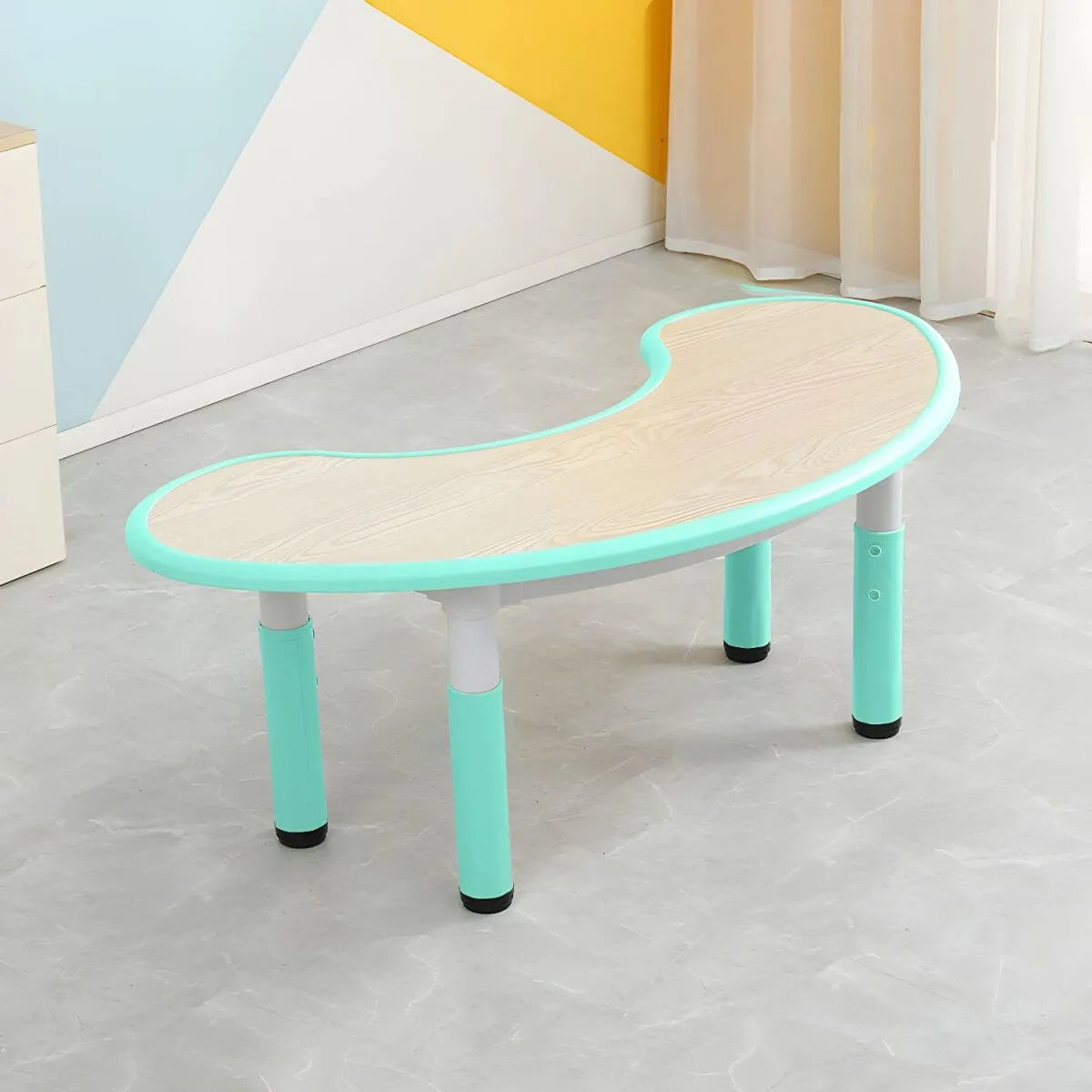 Adjustable Height Kids Writing Desk with Natural Wood Top