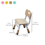 Adjustable Height Kids Writing Desk with Natural Wood Top Dimensions