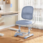 Adjustable Height Upholstered Kids Chair with Armrests in Pink