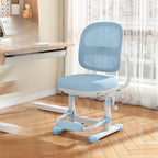 Adjustable Height Upholstered Kids Chair with Armrests in Pink