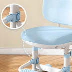 Adjustable Height Upholstered Kids Chair with Armrests in Pink