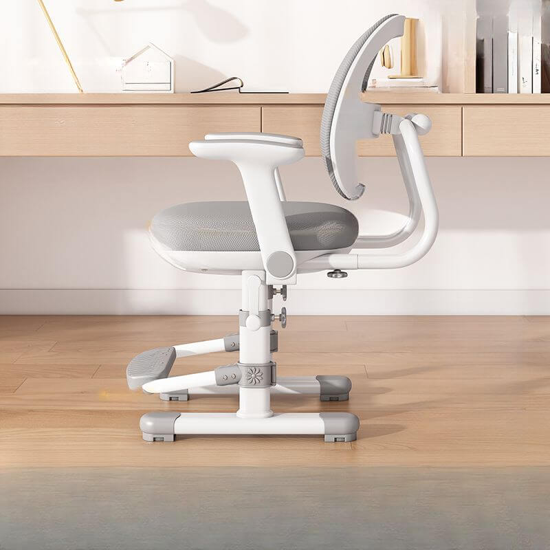 Adjustable Height Upholstered Kids Chair with Armrests in Pink