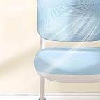 Adjustable Height Upholstered Kids Chair with Armrests in Pink