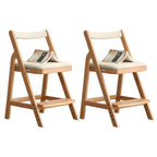 Adjustable Height White Wood Chair for Kids' Playroom & Study