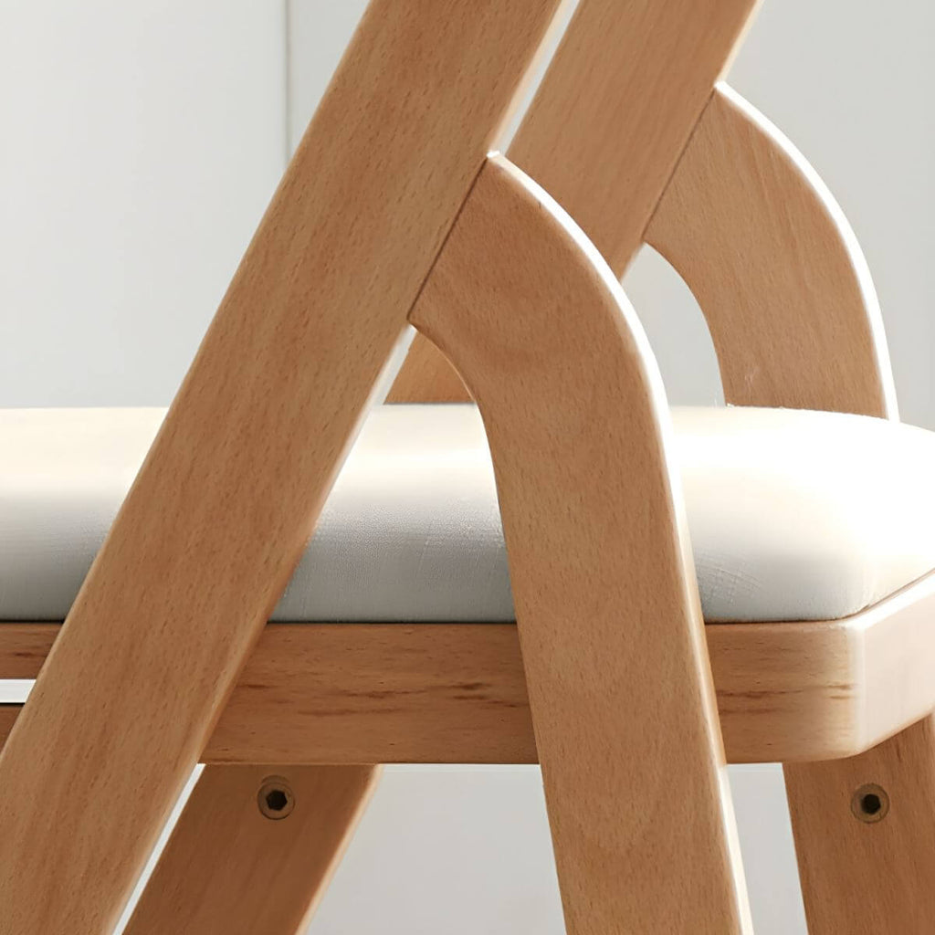 Adjustable Height White Wood Chair for Kids' Playroom & Study