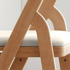 Adjustable Height White Wood Chair for Kids' Playroom & Study