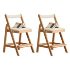 Adjustable Height White Wood Chair for Kids' Playroom & Study