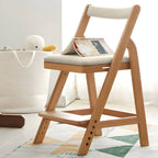 Adjustable Height White Wood Chair for Kids' Playroom & Study Main Product Image
