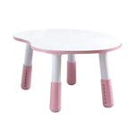 Adjustable Kids Desk & Animal-Themed Chair Set in Matte White Wood