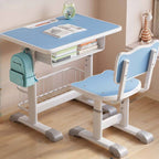 Adjustable Kids Desk & Chair Set with Storage - Natural