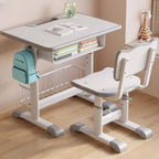 Adjustable Kids Desk & Chair Set with Storage - Natural