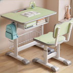 Adjustable Kids Desk & Chair Set with Storage - Natural