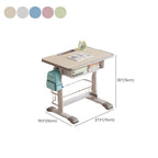 Adjustable Kids Desk & Chair Set with Storage - Natural Dimensions