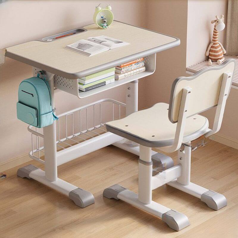 Adjustable Kids Desk & Chair Set with Storage - Natural Main Product Image Main image