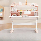 Adjustable Kids Desk Set - Wood Table & Steel Base