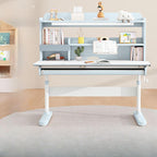 Adjustable Kids Desk Set - Wood Table & Steel Base