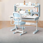 Adjustable Kids Desk Set - Wood Table & Steel Base