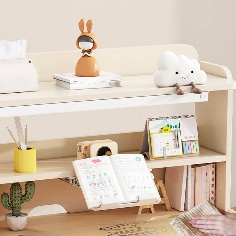 Adjustable Kids Desk Set - Wood Table & Steel Base