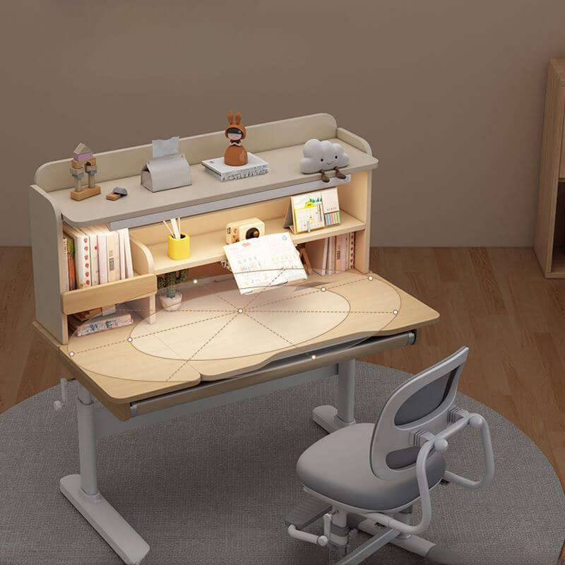 Adjustable Kids Desk Set - Wood Table & Steel Base Secondary image