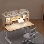 Adjustable Kids Desk Set - Wood Table & Steel Base