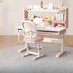 Adjustable Kids Desk Set - Wood Table & Steel Base