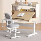 Adjustable Kids Desk Set - Wood Table & Steel Base Main Product Image