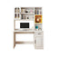 Adjustable Kids Desk with Hutch and Storage in White, Blue, Grey, Pink, Wood