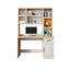 Adjustable Kids Desk with Hutch and Storage in White, Blue, Grey, Pink, Wood