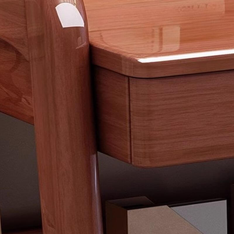 Adjustable Kids Desk with Storage and Shelves - White