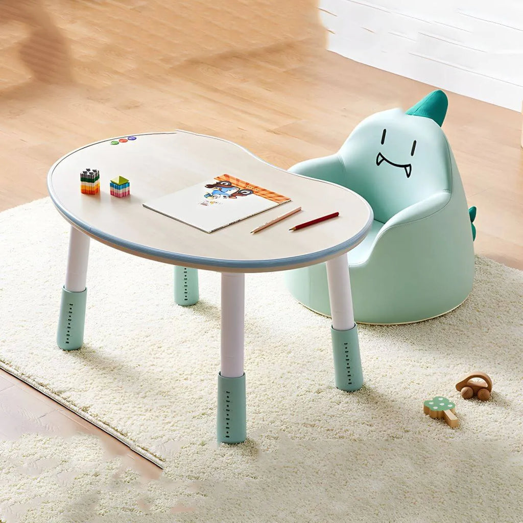 Adjustable Kids Writing Desk with Chair – Wood Top & Colorful Acrylic Base