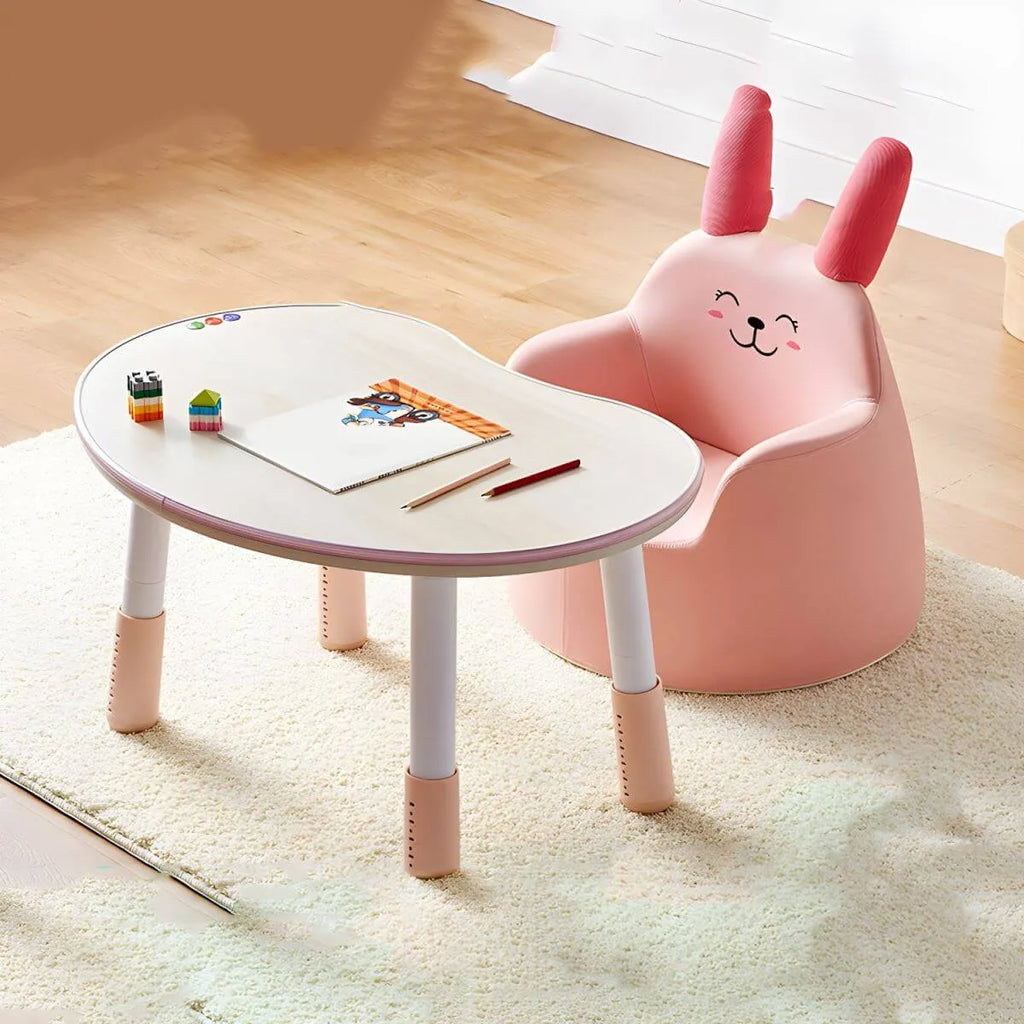 Adjustable Kids Writing Desk with Chair – Wood Top & Colorful Acrylic Base