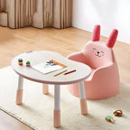 Adjustable Kids Writing Desk with Chair – Wood Top & Colorful Acrylic Base