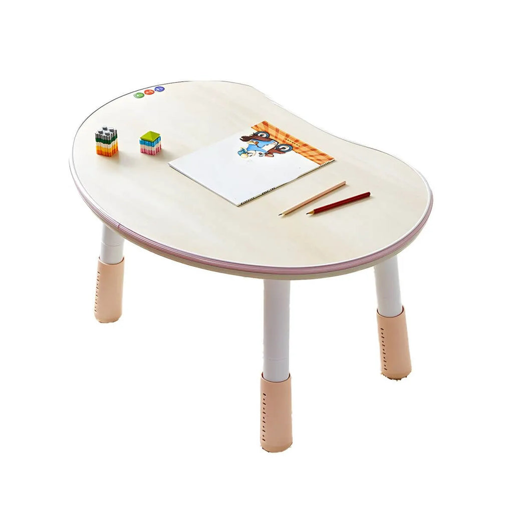 Adjustable Kids Writing Desk with Chair – Wood Top & Colorful Acrylic Base