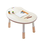 Adjustable Kids Writing Desk with Chair – Wood Top & Colorful Acrylic Base