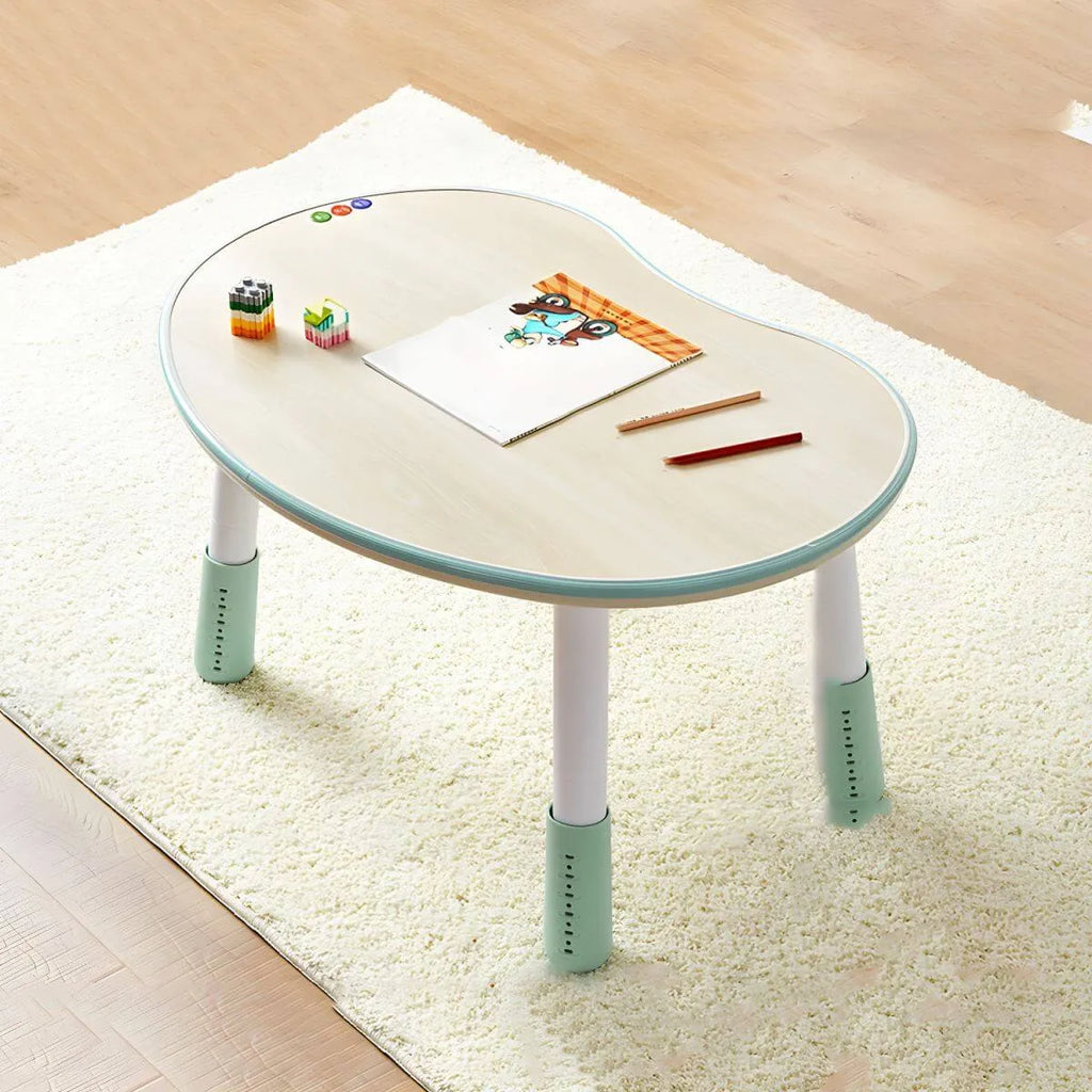 Adjustable Kids Writing Desk with Chair – Wood Top & Colorful Acrylic Base