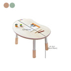 Adjustable Kids Writing Desk with Chair – Wood Top & Colorful Acrylic Base Dimensions
