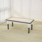 Adjustable Kids Writing Desk with Natural Wood Top & Colorful Base