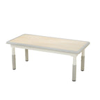 Adjustable Kids Writing Desk with Natural Wood Top & Colorful Base