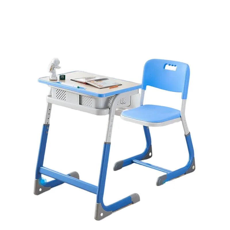 Adjustable Kids Writing Desk with Shelf and Storage – Wood & Metal Secondary image