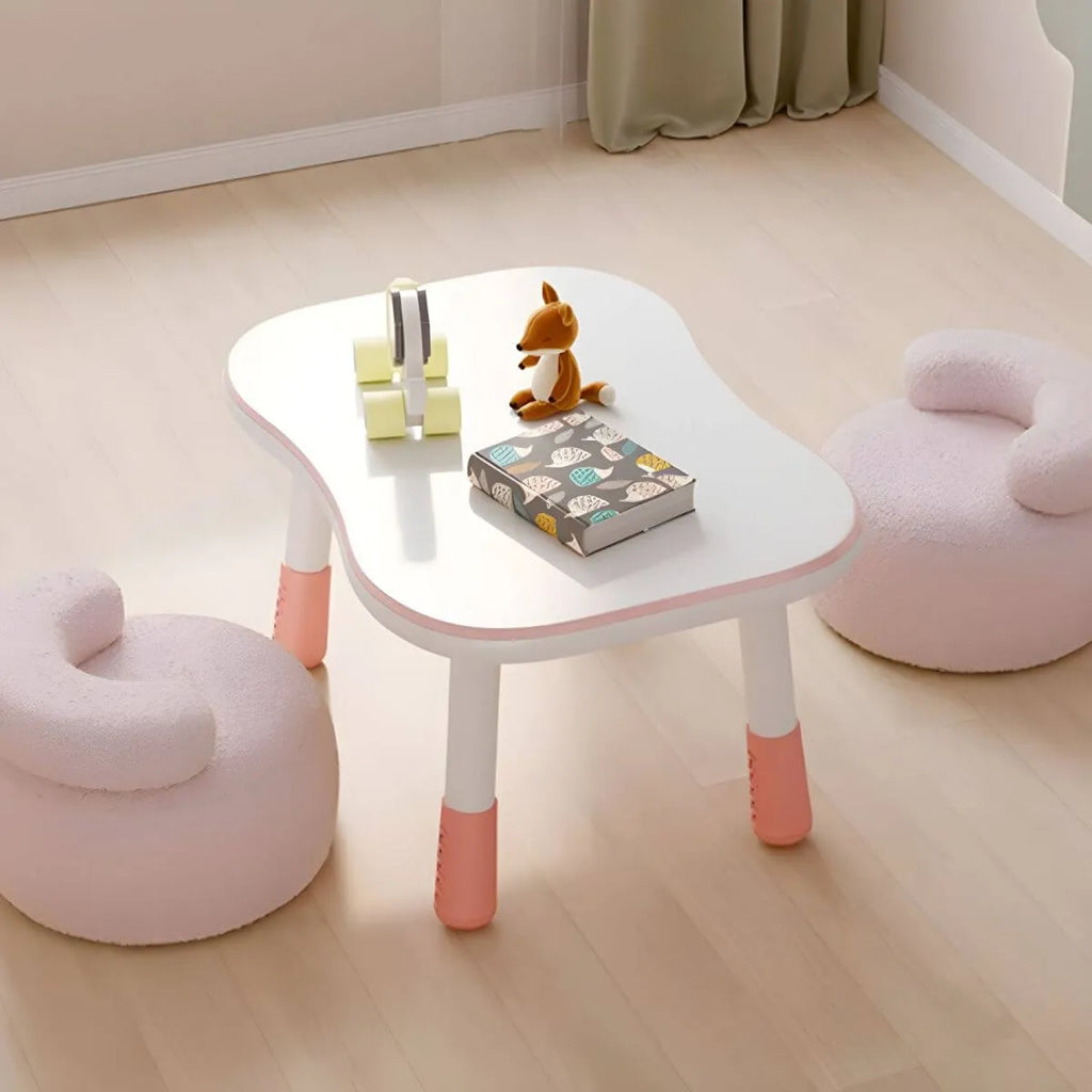 Adjustable Kids' Writing Desk with Wood Top and Soft-Rounded Edge