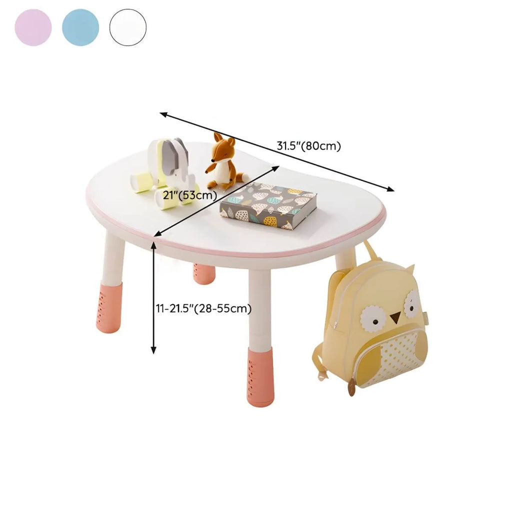 Adjustable Kids' Writing Desk with Wood Top and Soft-Rounded Edge Dimensions