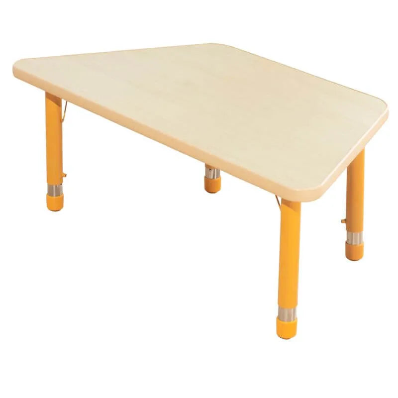 Adjustable Kids Writing Desk with Wooden Top and Iron Base