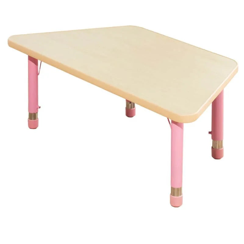 Adjustable Kids Writing Desk with Wooden Top and Iron Base